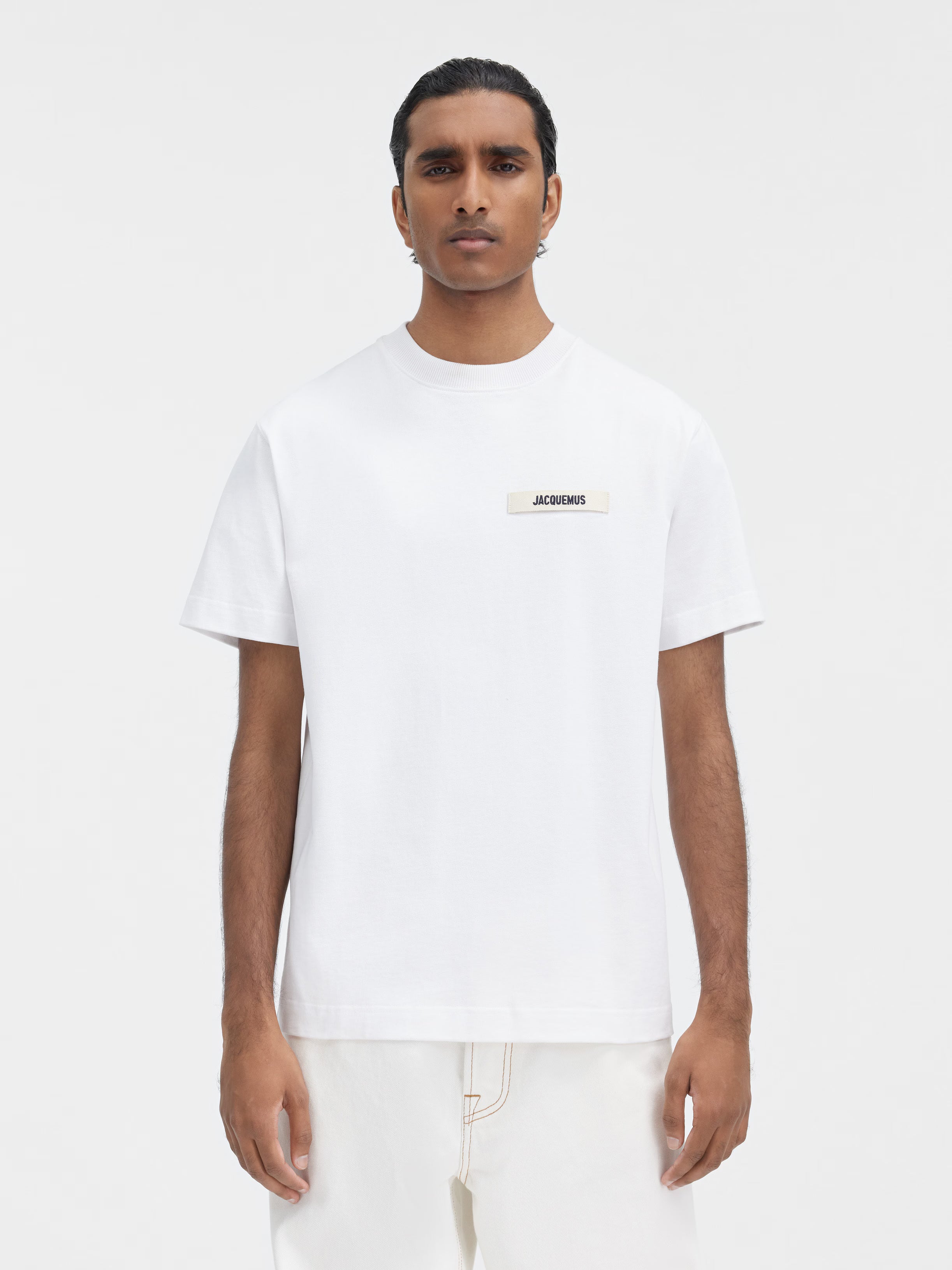 Jacquemus : Le t-shirt Gros Grain Blanc