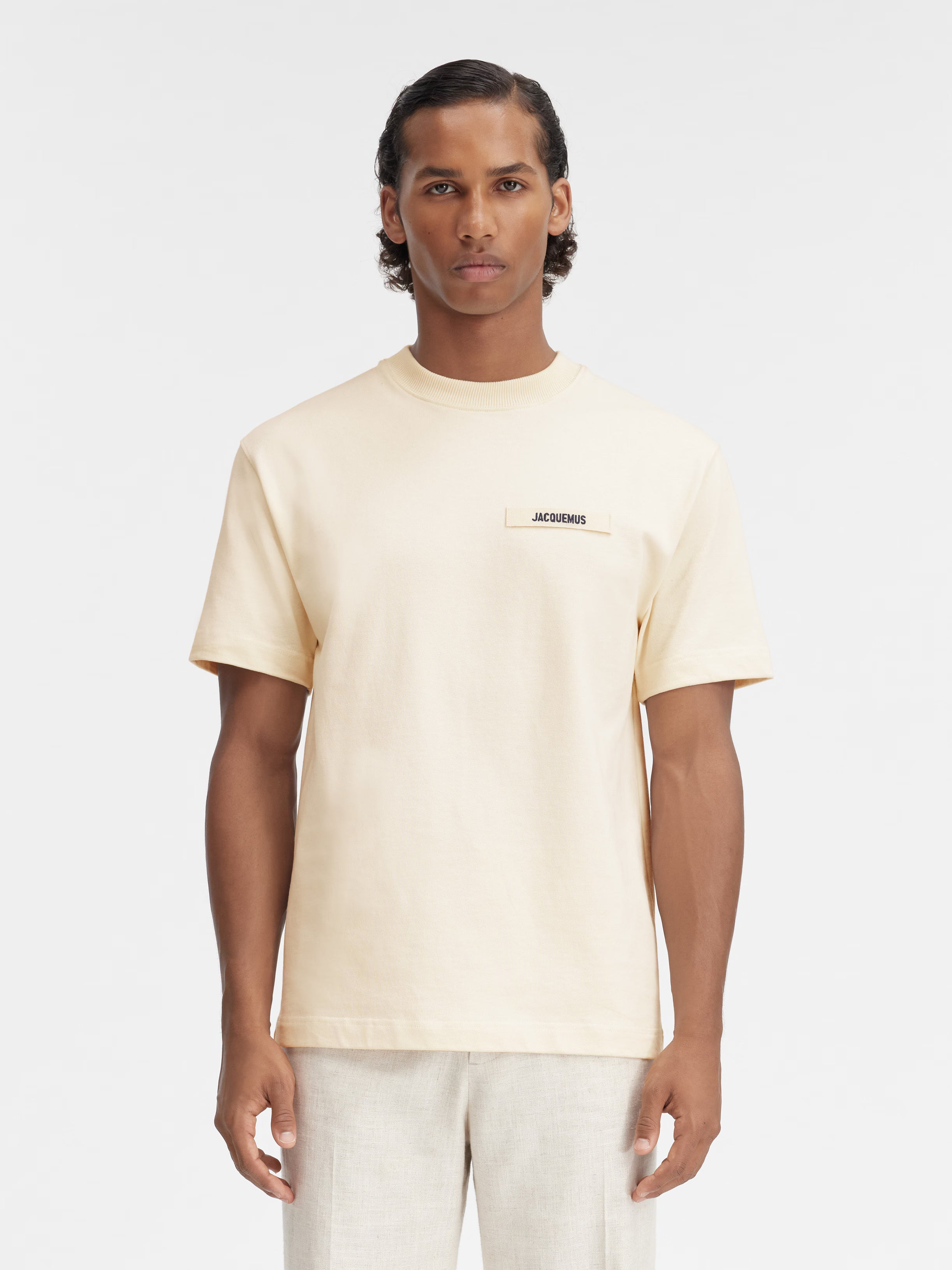 Jacquemus : Le t-shirt Gros Grain Beige