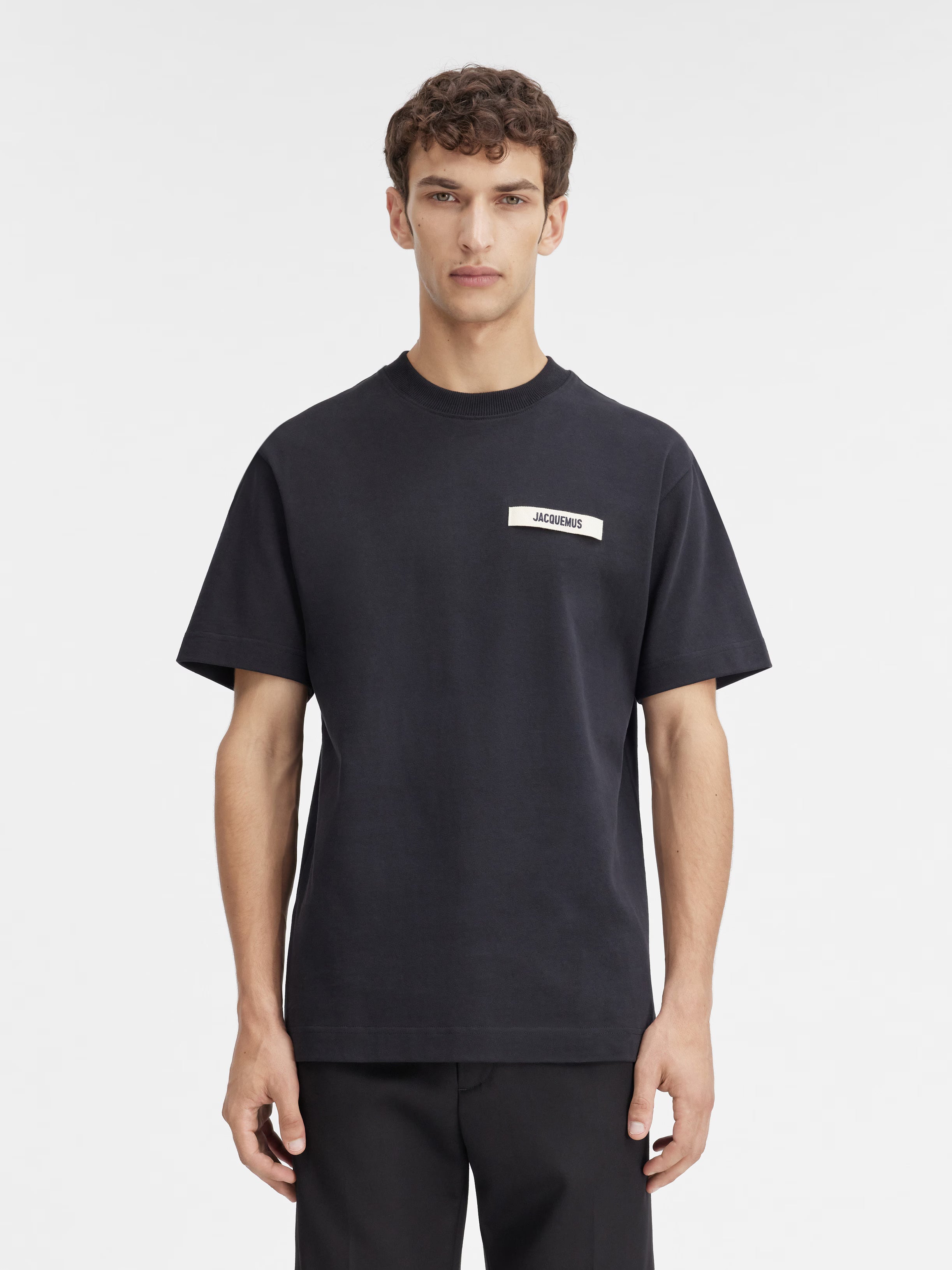 Jacquemus : Le t-shirt Gros Grain Noir