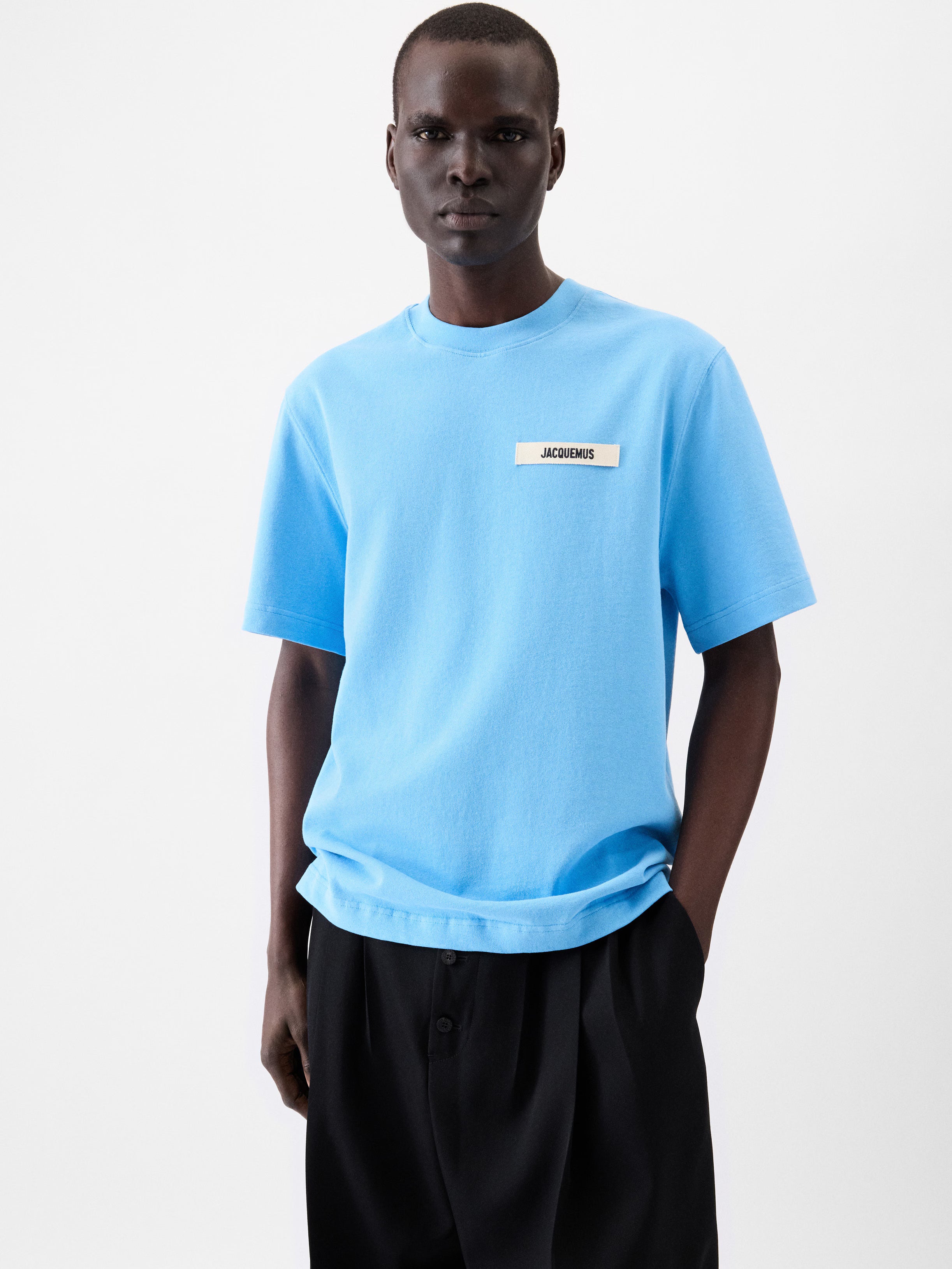 Jacquemus : Le t-shirt Gros Grain Bleu