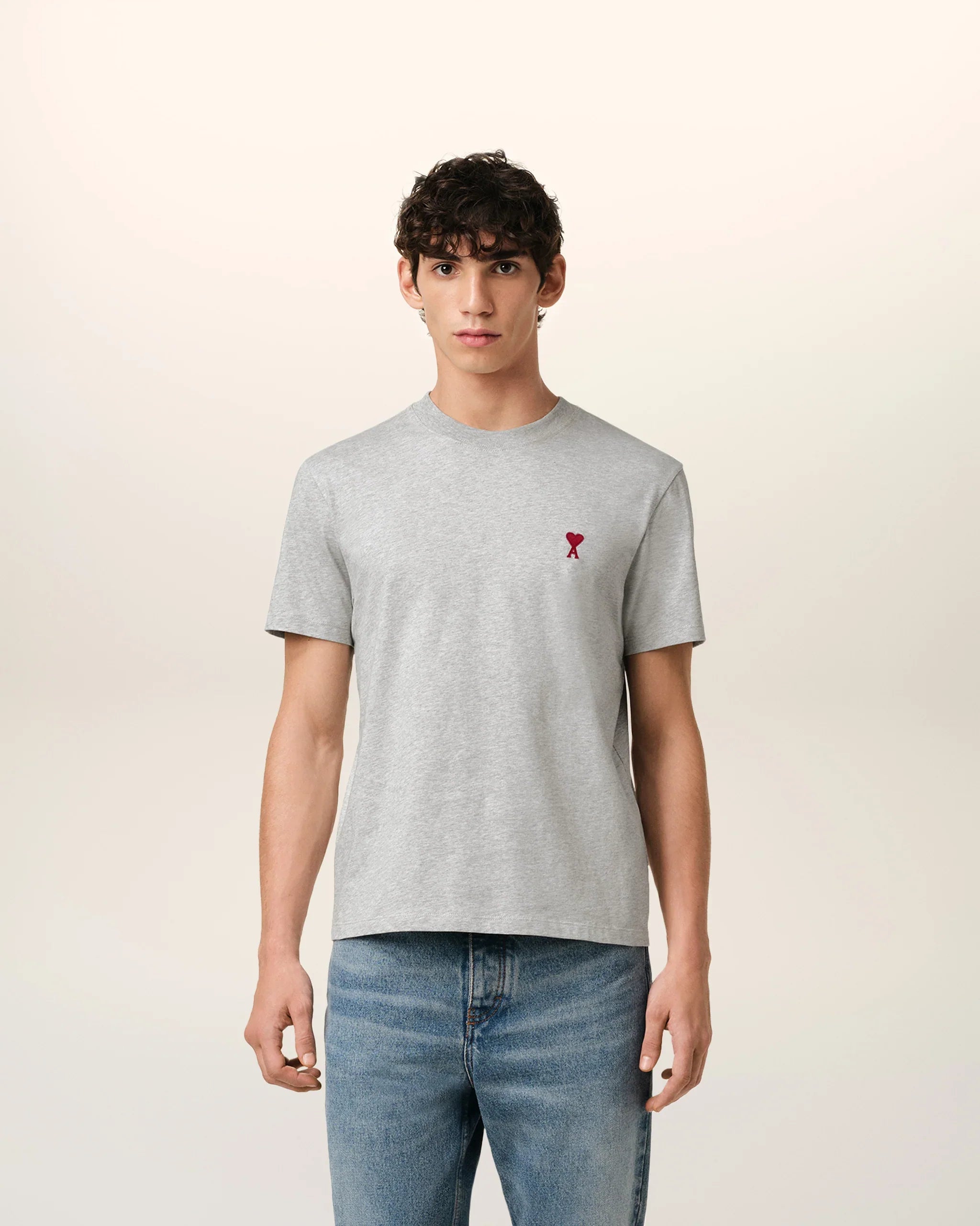 T-Shirt Gris Ami de Coeur En Coton