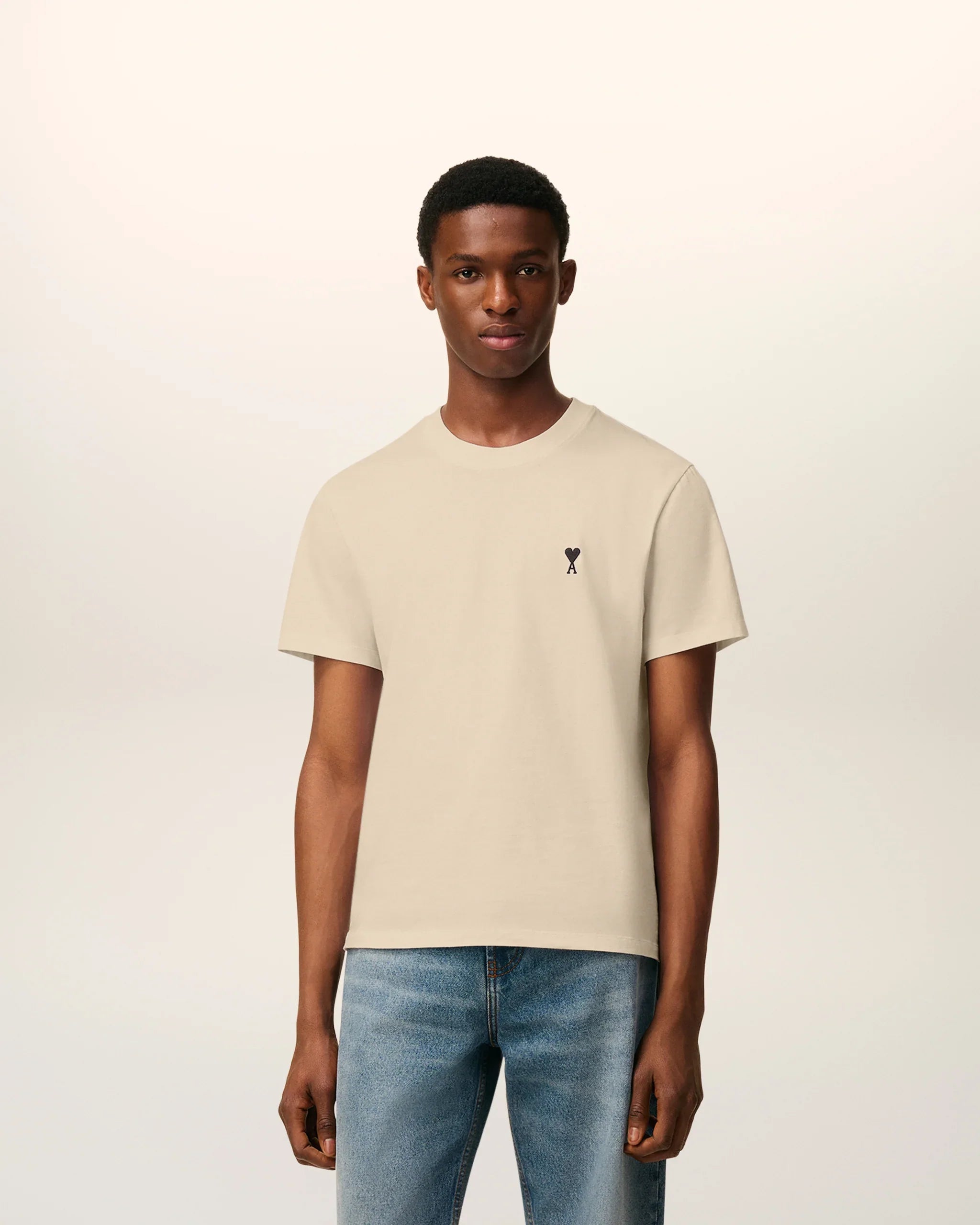 T-shirt Beige Ami De Coeur En Coton