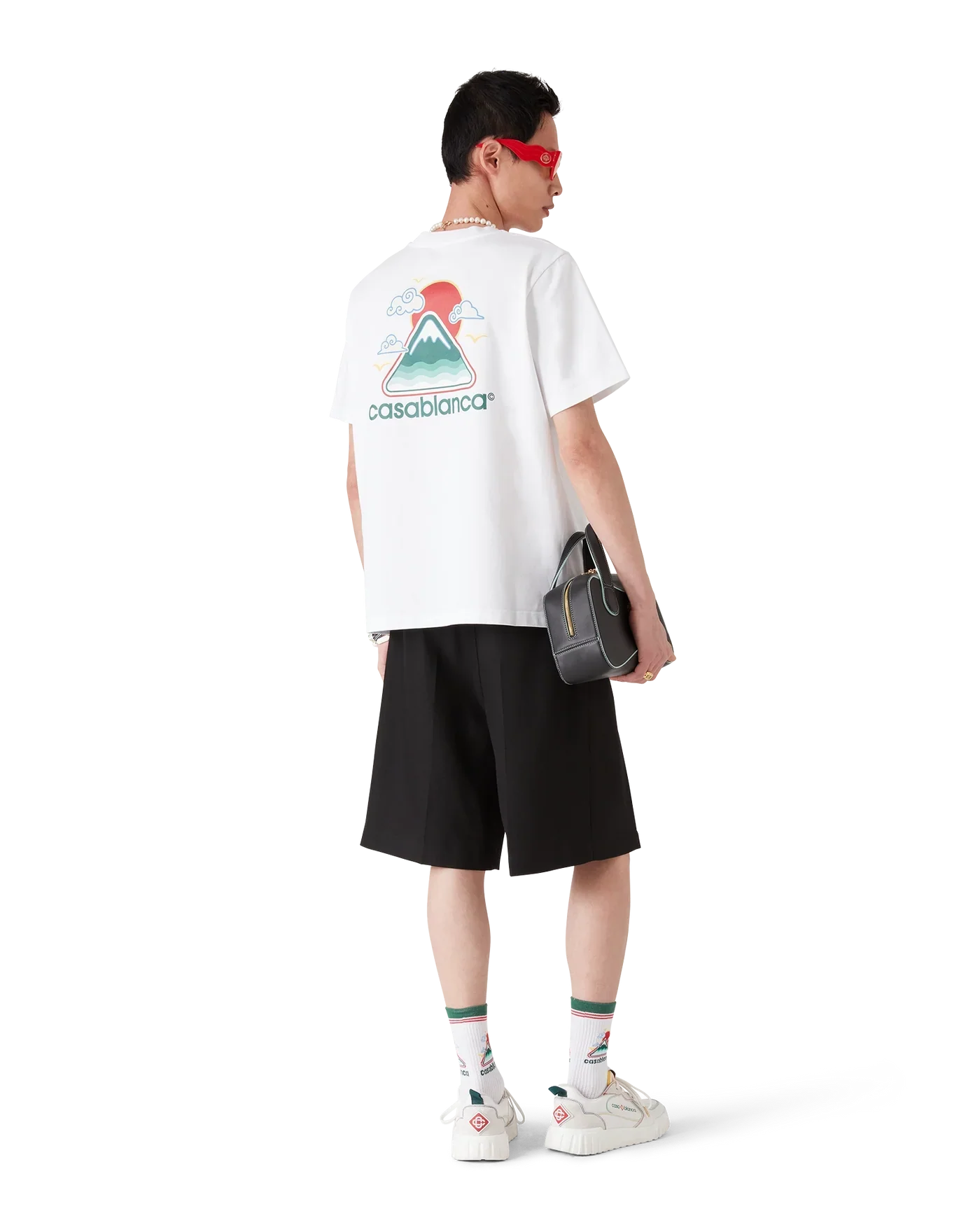 Casablanca : Montagne Ondulee T-Shirt Blanc