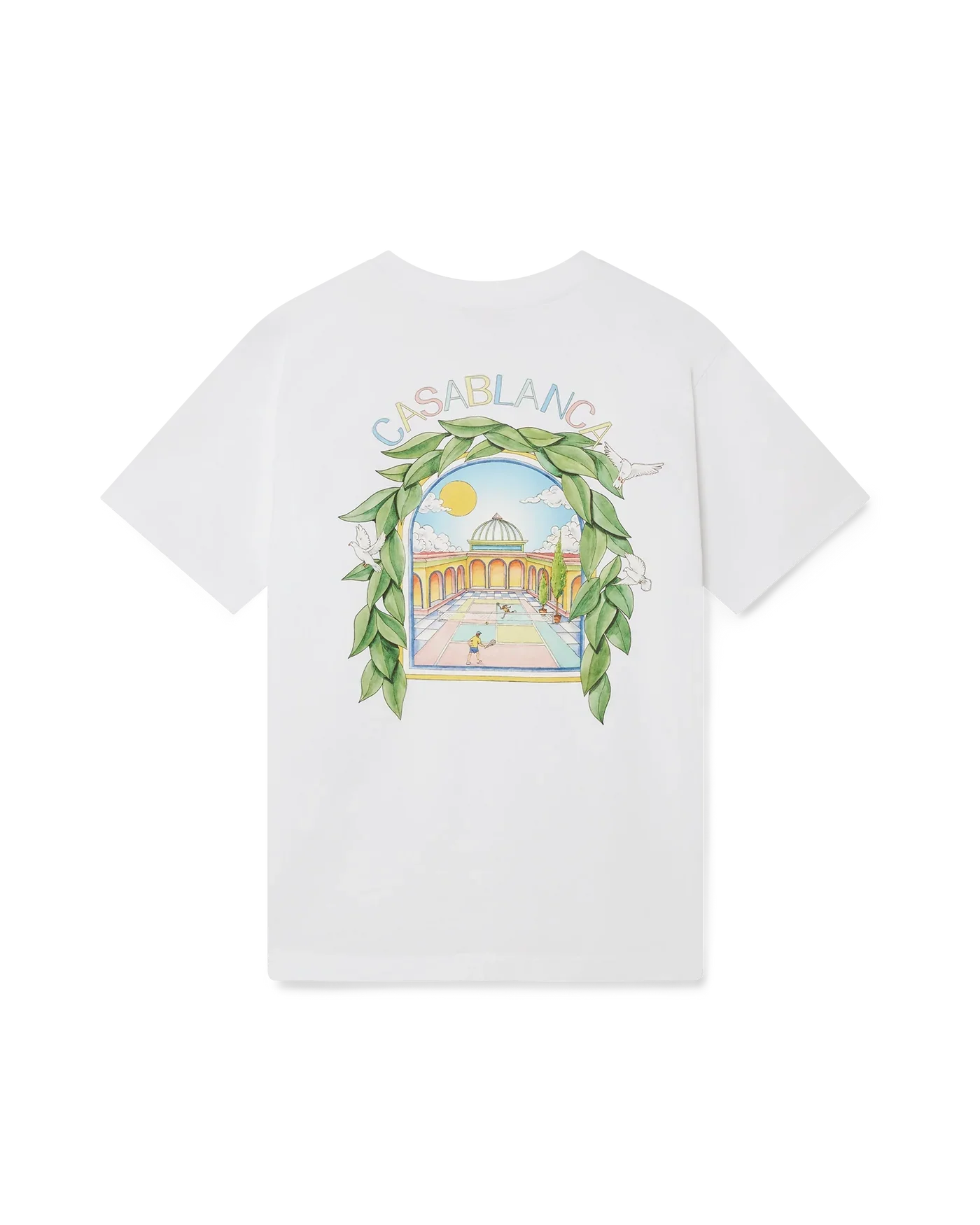 Casablanca : L'Arche De Tennis T-Shirt Blanc