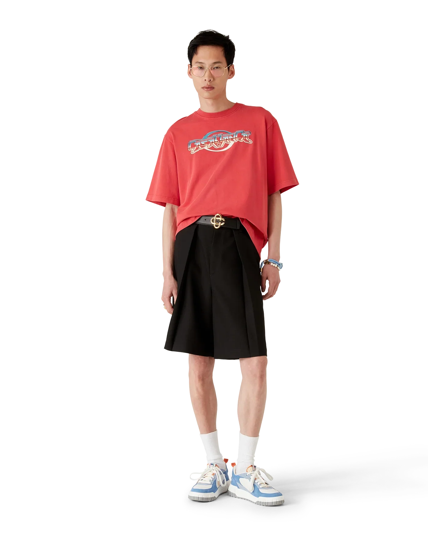 Casablanca : Chrome T-Shirt Rouge