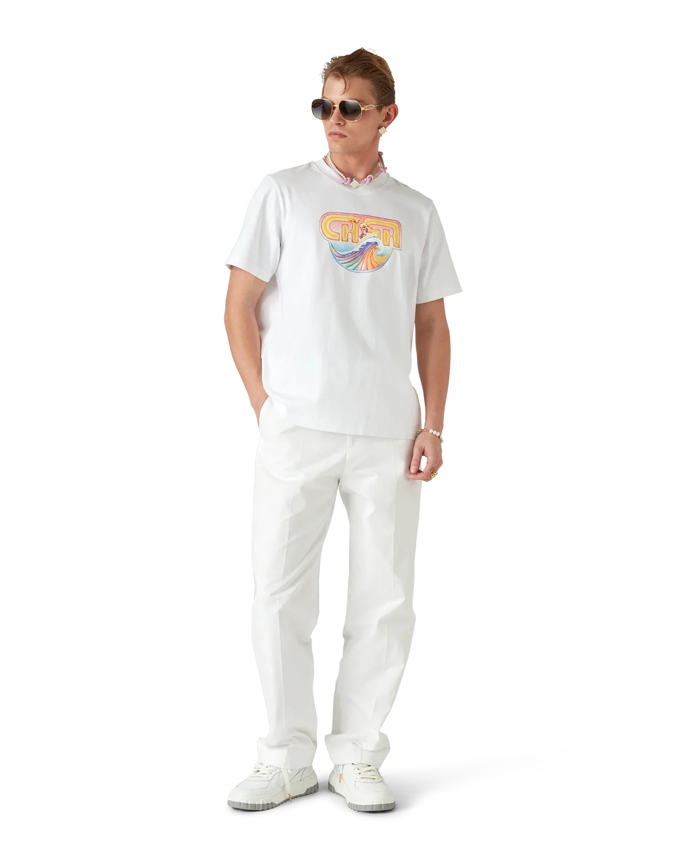 Casablanca : Casa Surf T-Shirt Blanc