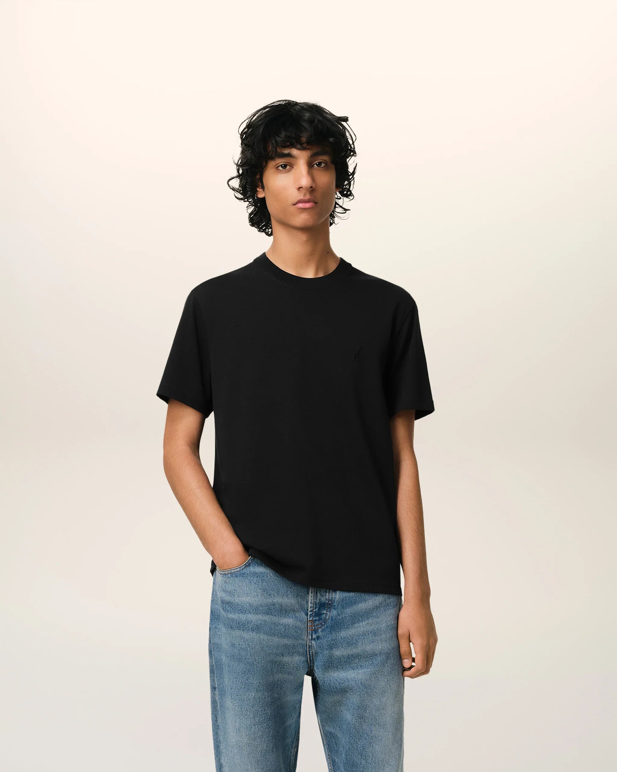 T-Shirt Noir Ami de Coeur En Coton