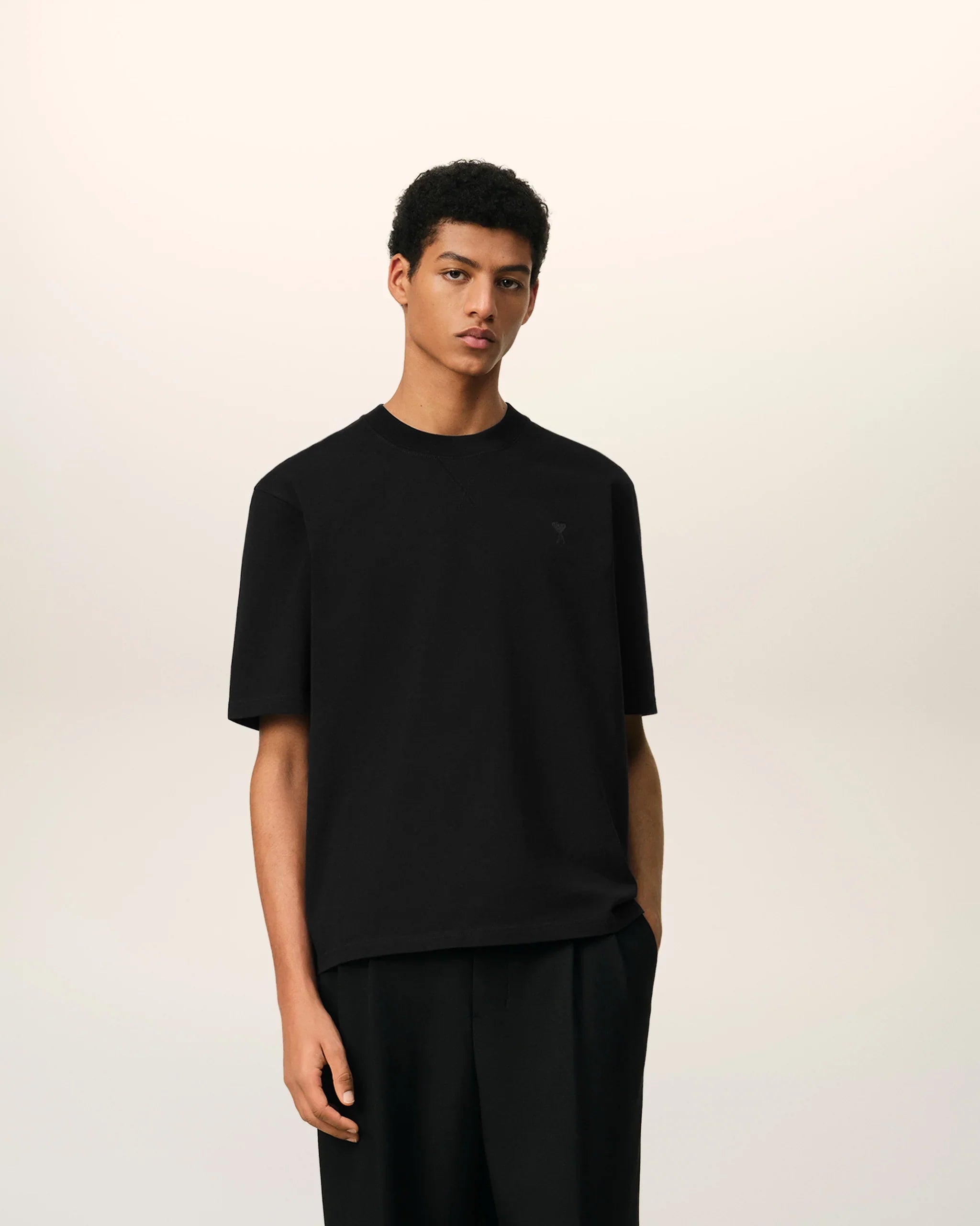 T-shirt Noir Ami de Coeur En Coton