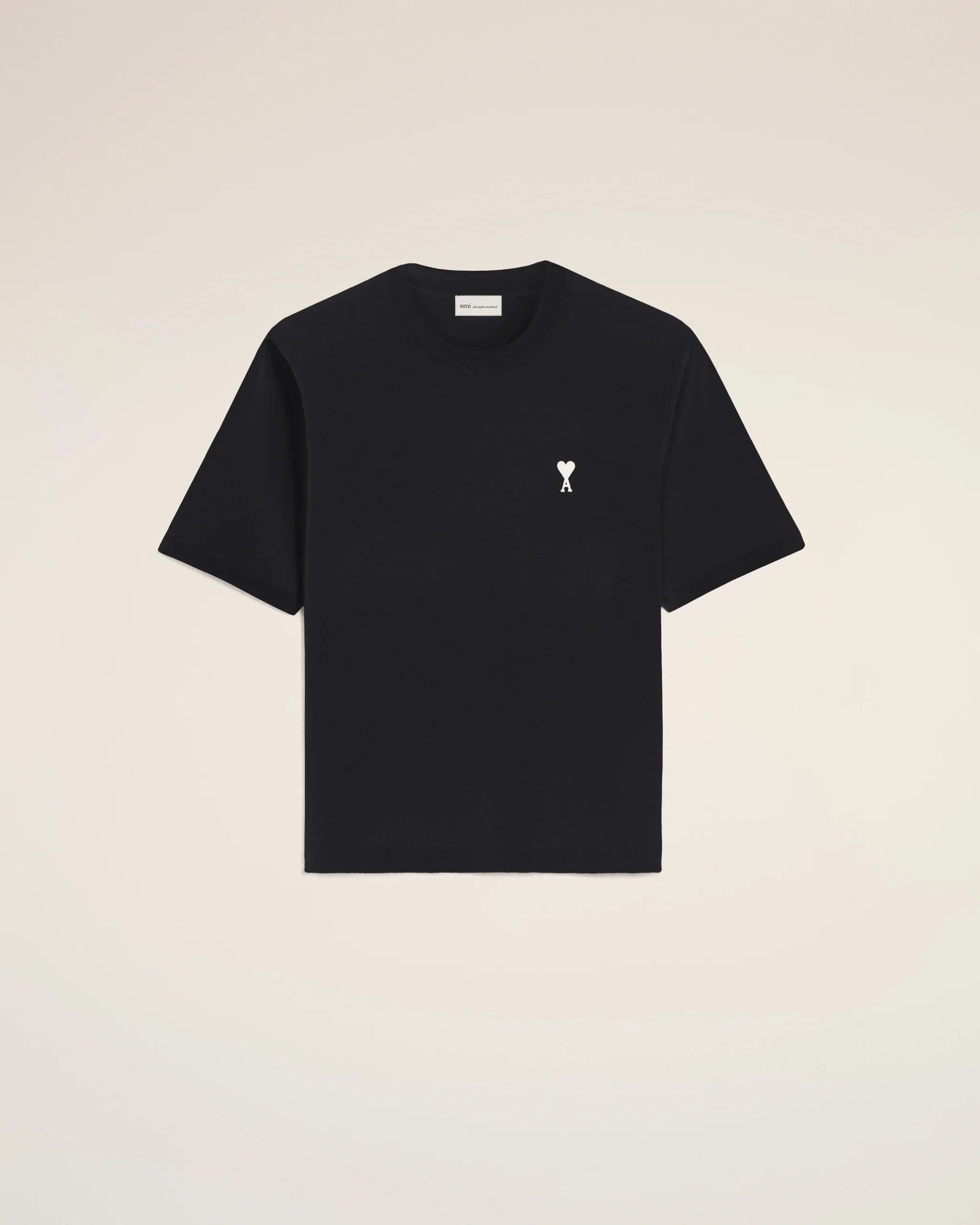 T-shirt noir Ami de Coeur et imprimé "Place des Victoires" au dos